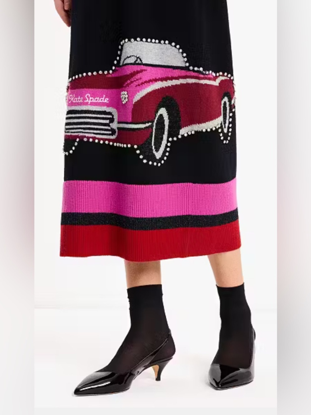 Kate Spade embellished car sweater dress - Picture 2 of 11